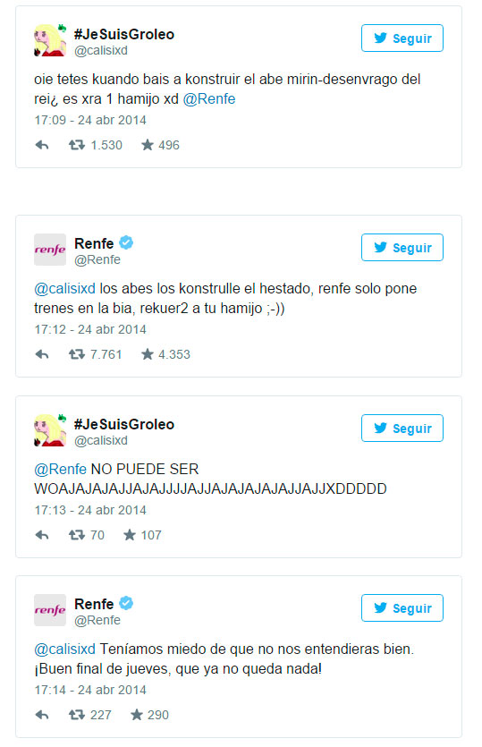 Twitter renfe community manager.